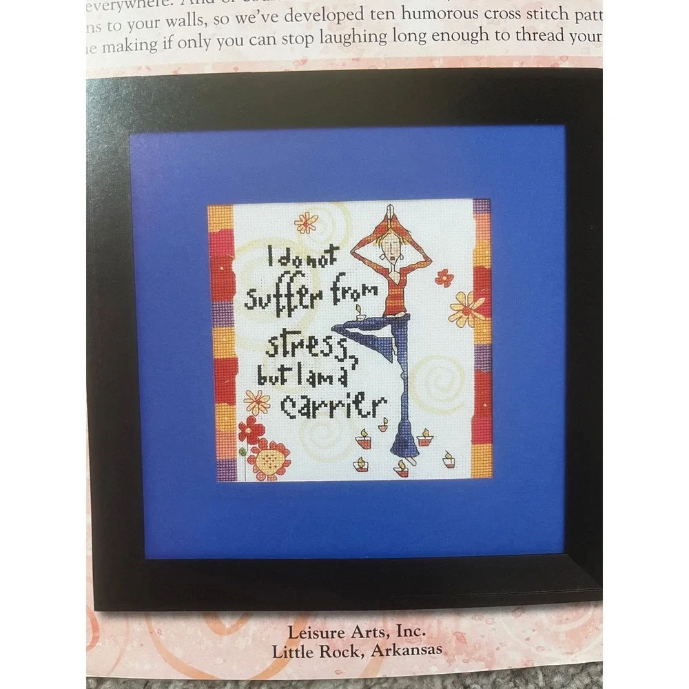 Leisure Arts Born To Shop Life Lessons Cross Stitch Pattern Book 10 Designs 4407